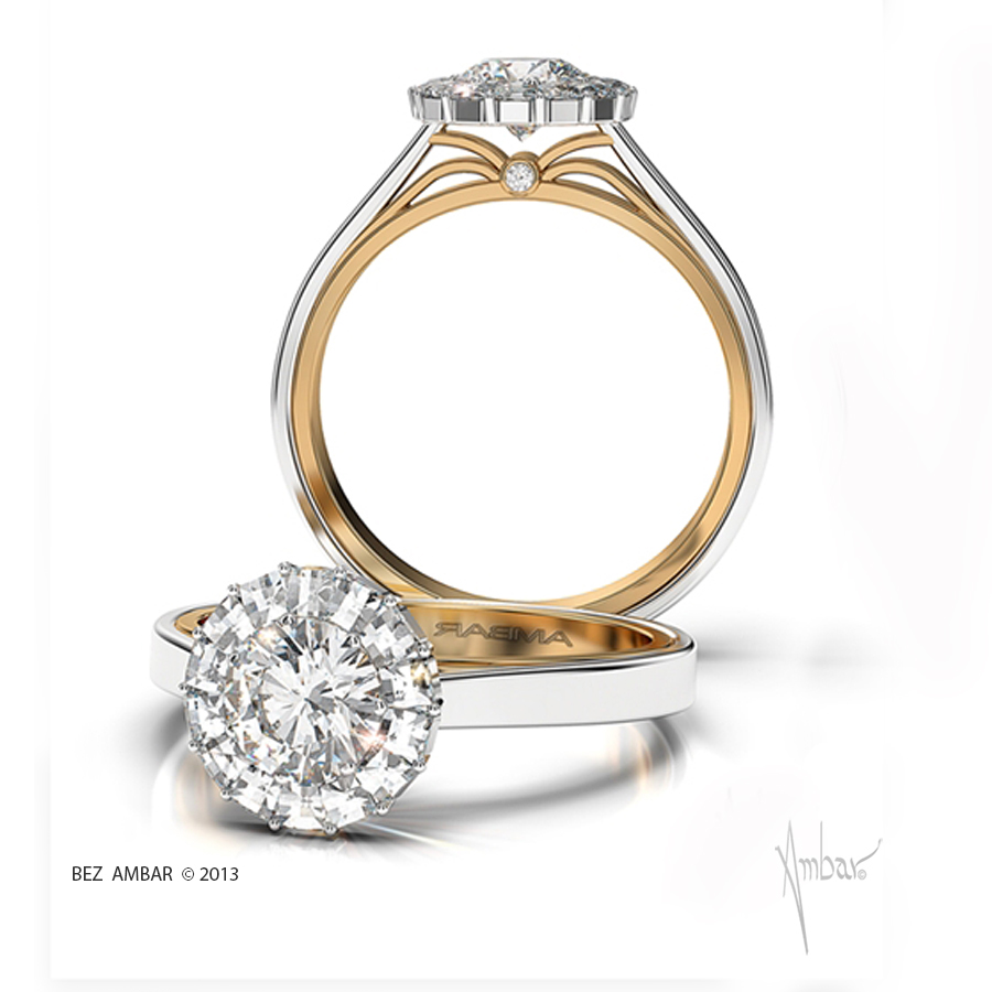 Silvet Blaze Engagement  Ring  Set with Peridot Frame