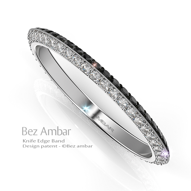 White Diamonds Knife Edge Band