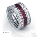 diamond-wedding -bands -set-blaze- diamonds -rubies-
