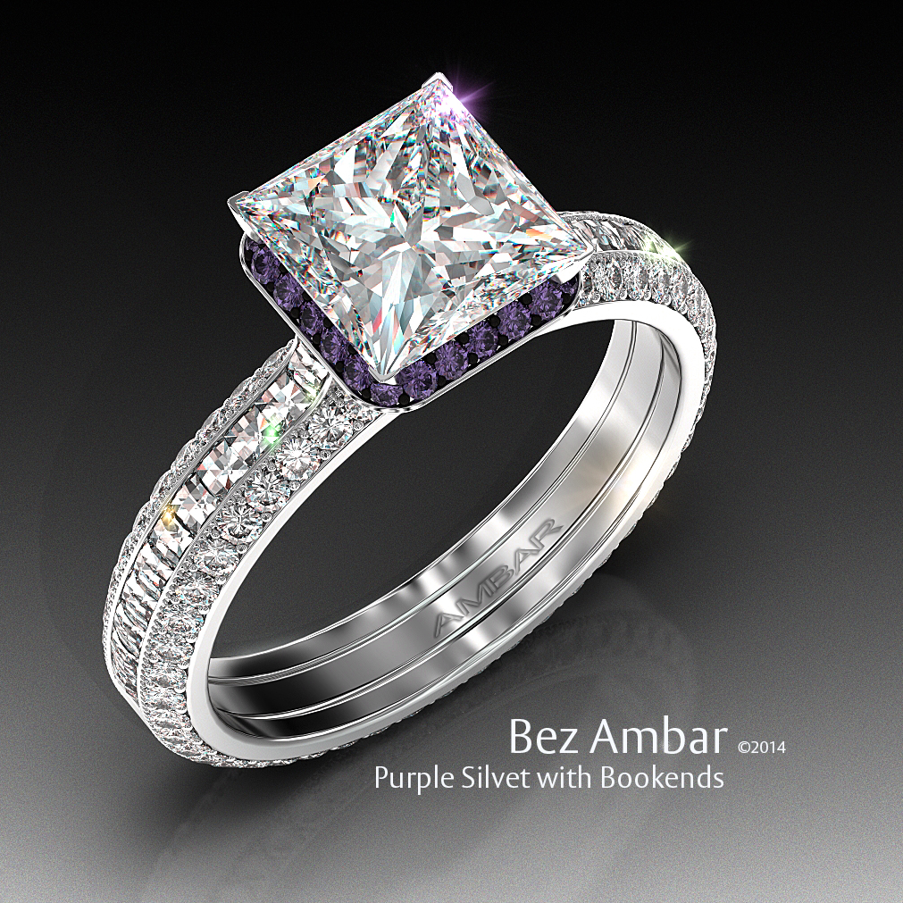 Amethyst wedding ring enhancers