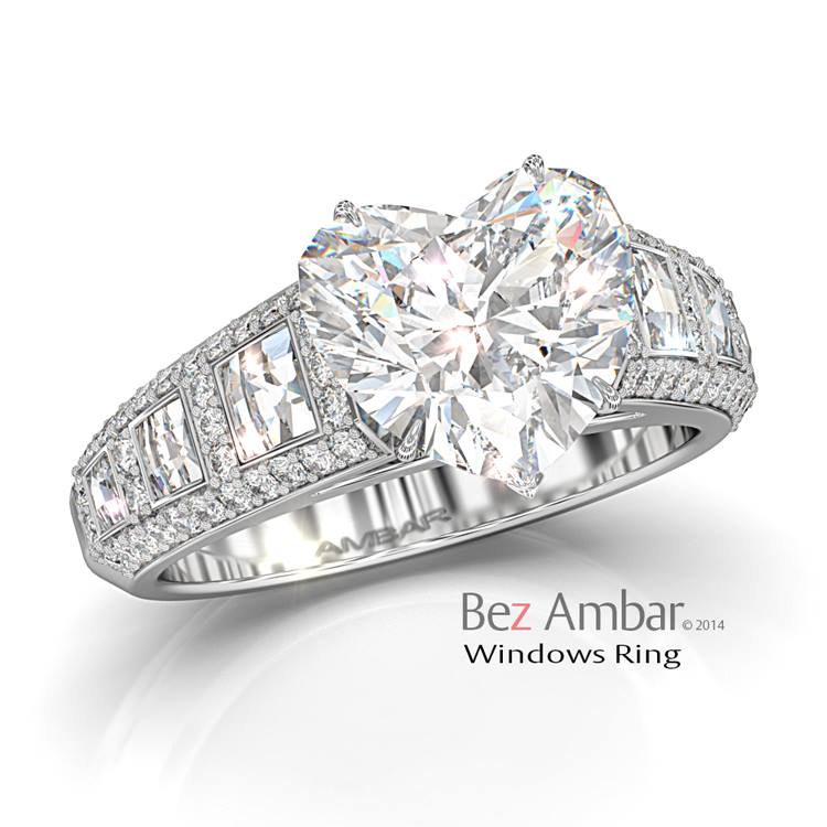 Heart shaped diamond engagement ring sale