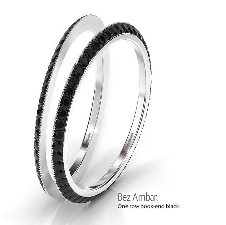 Black diamond wedding ring wraps