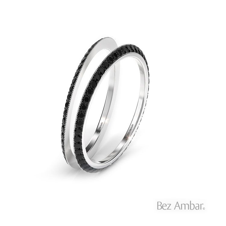 Black Diamonds Bookend Ring Enhancers