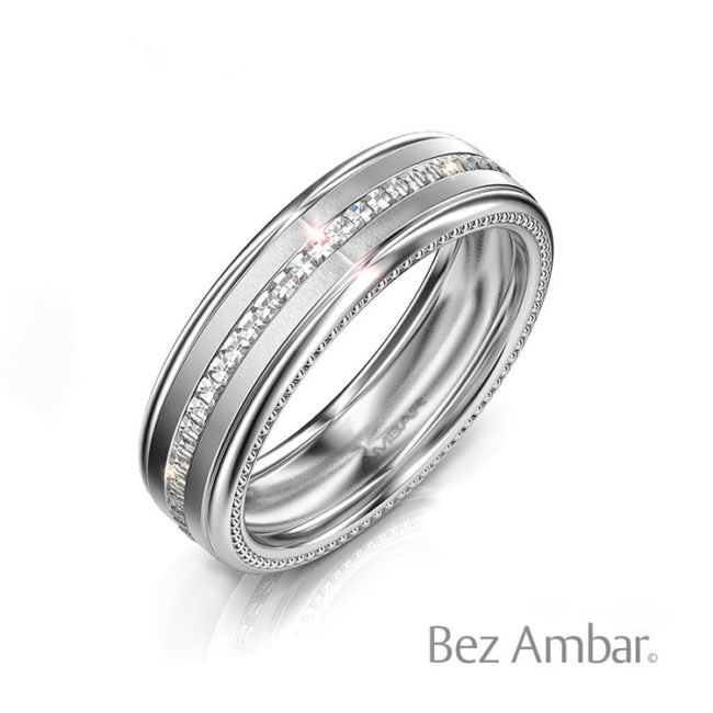 Men-White-Gold---Wedding--Band--with-Blaze-Diamonds--and-Beads--Detail--Bez-Ambar--Devotion
