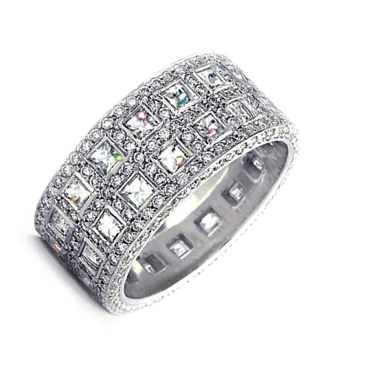 Double Row Diamond Wedding Band Emerald Shire Diamond Wedding Band