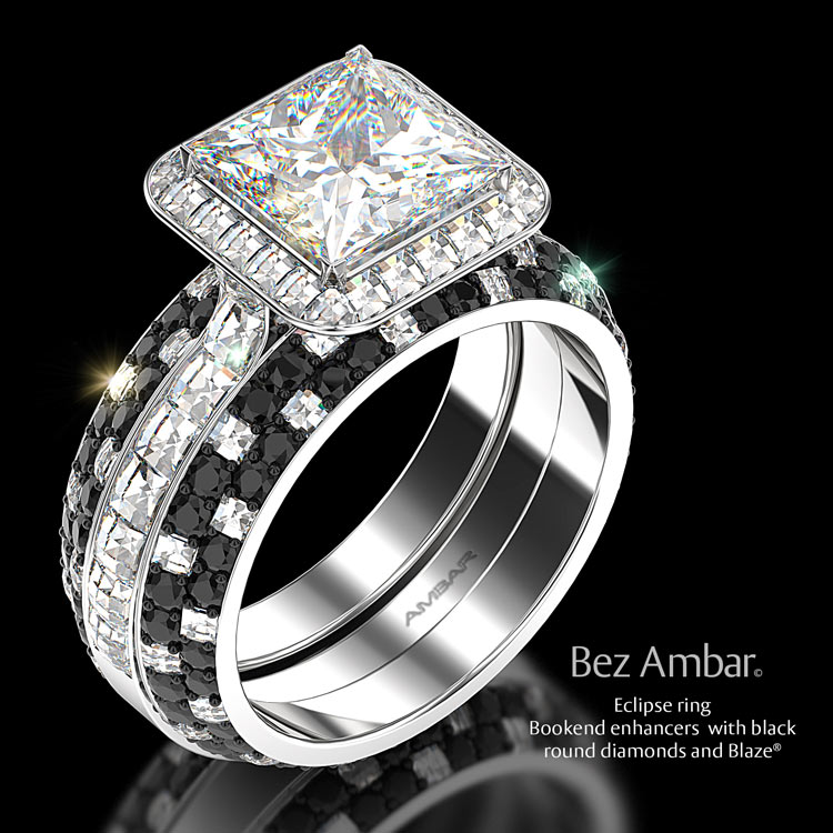 Eclipse Halo Princess Cut Engagement Ring