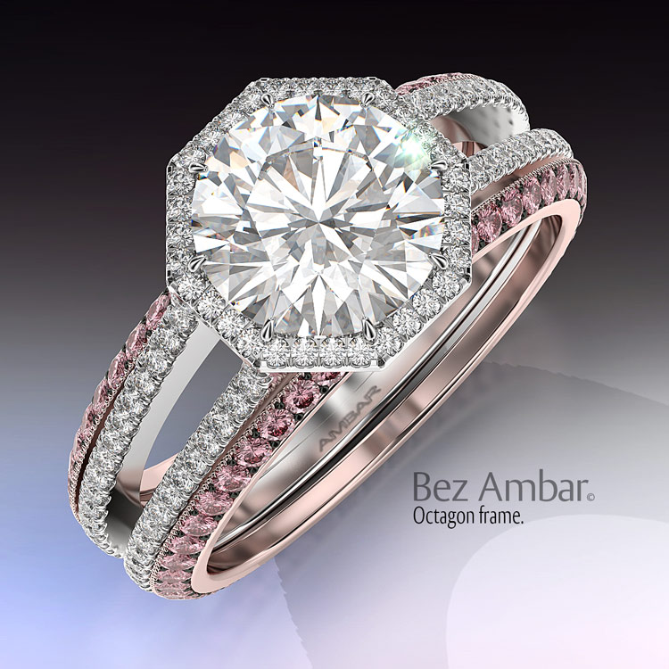 2 carat split shank engagement rings