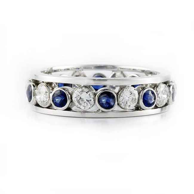 Boundless Vintage Sapphire Diamond Eternity Ring
