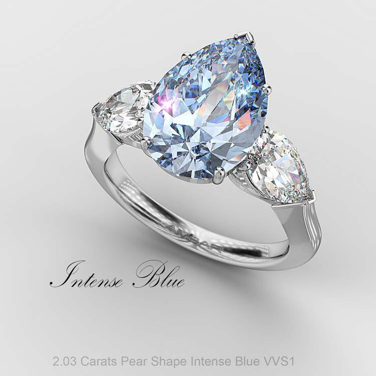 pear shape diamond engagement rigns