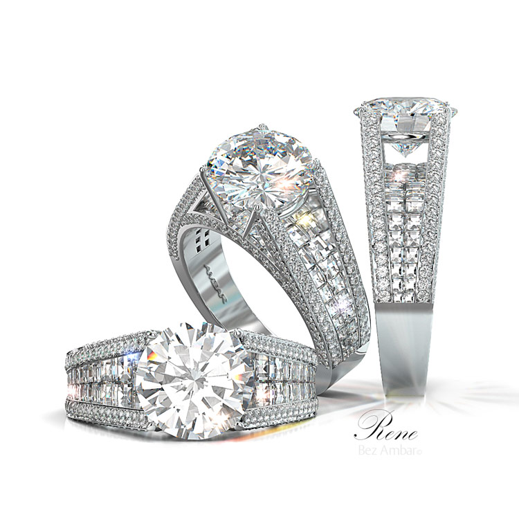 contemporary engagement ring with