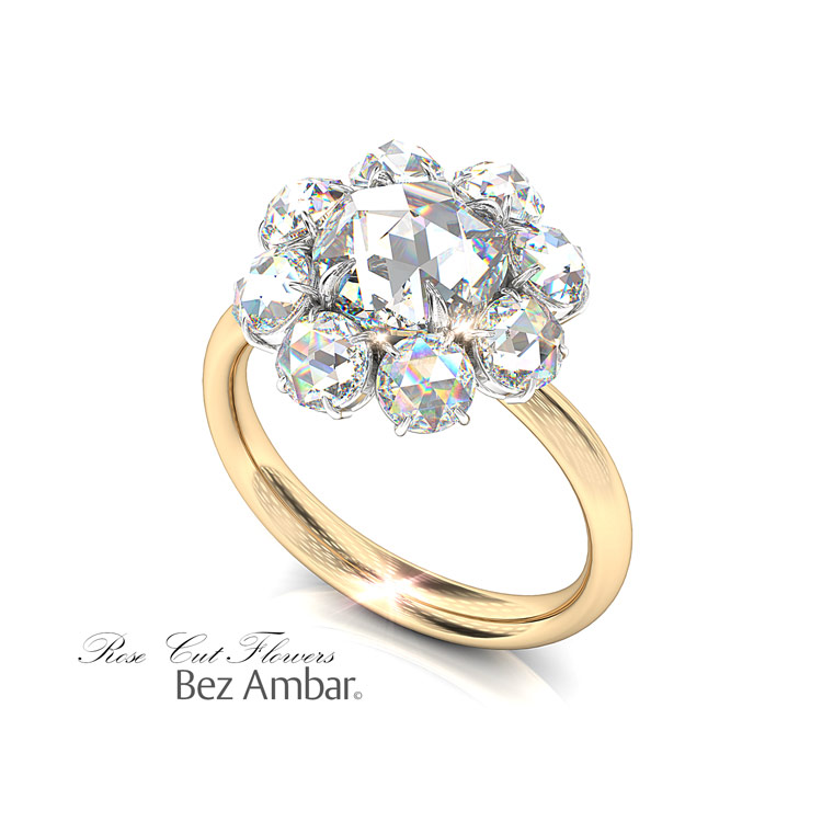 A Rose Cut Diamond Engagement Ring Sizing