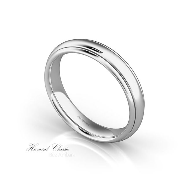 Classic 5mm White Gold Wedding Band for Men