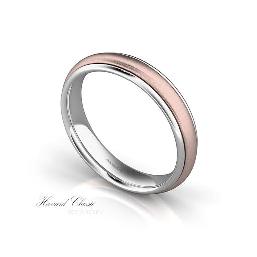 White and Rose Gold Engagement Ring For Men