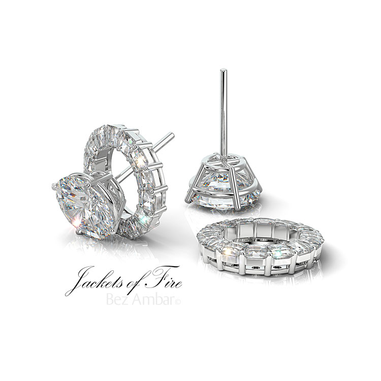 diamond earrings studs four prong