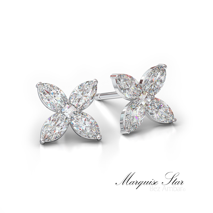 The Marquise Star Diamond Stud Earrings From Bez Ambar Marquise Star Earrings