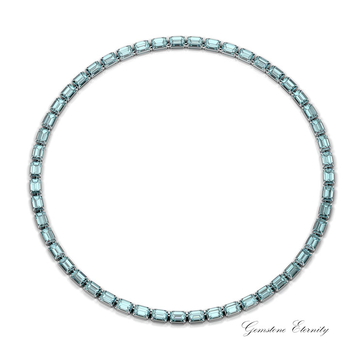 The Emerald Cut Blue Topaz Necklace from Bez Ambar