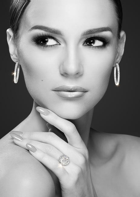 Diamond Hoop Earrings