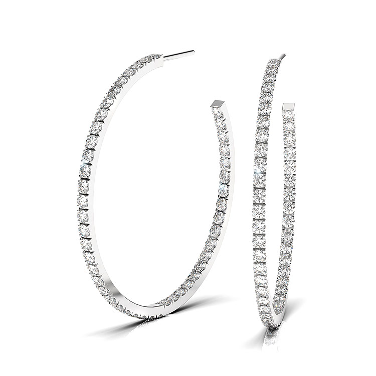 Diamond Hoop Earrings