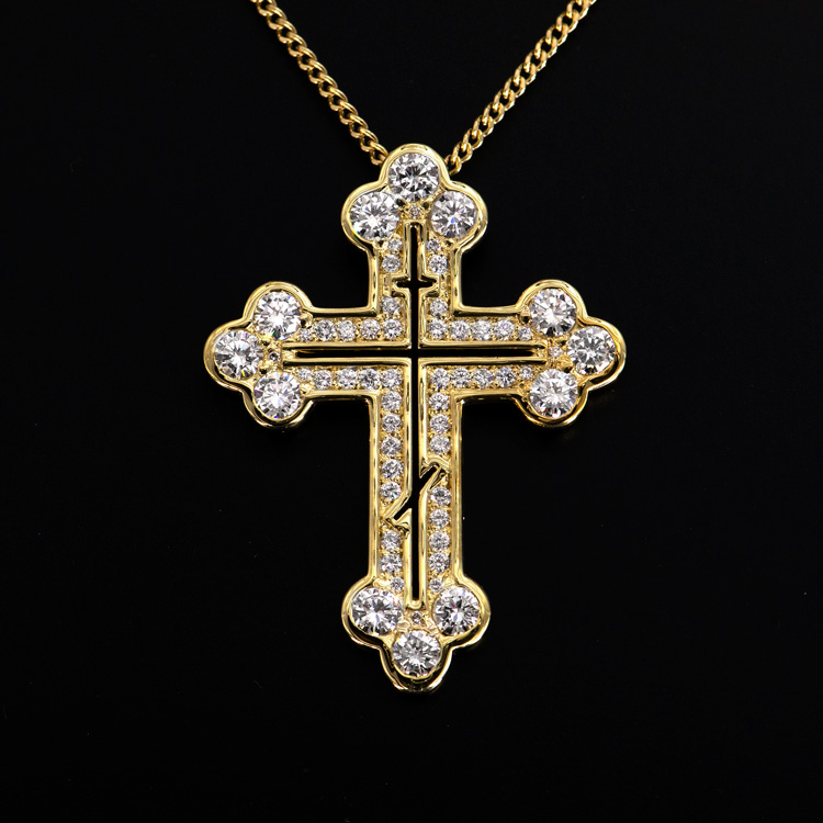 Diamond Byzantine Cross - Byzantine Cross Pendant Diamond Byzantine Cross - Byzantine Cross Pendant